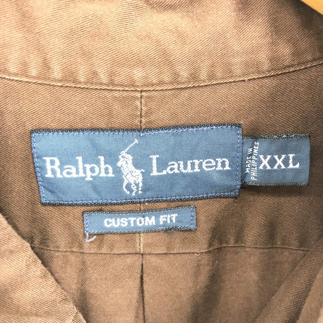 Ralph Lauren(ラルフローレン)の古着 ラルフローレン Ralph Lauren CUSTOM FIT 長袖 ボタンダウンシャツ メンズXXL /eaa447195 メンズのトップス(シャツ)の商品写真