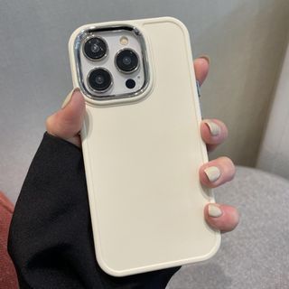 【数量限定】iPhoneケース　ソフト　13pro　ホワイト　シンプル　保護　(iPhoneケース)