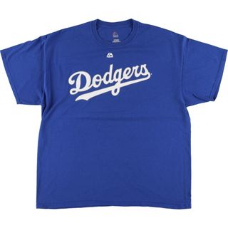 古着 マジェスティック MAJESTIC MLB LOS ANGELES DODGERS ロサンゼルスドジャース スポーツプリントTシャツ メンズXL /eaa447876(Tシャツ/カットソー(半袖/袖なし))