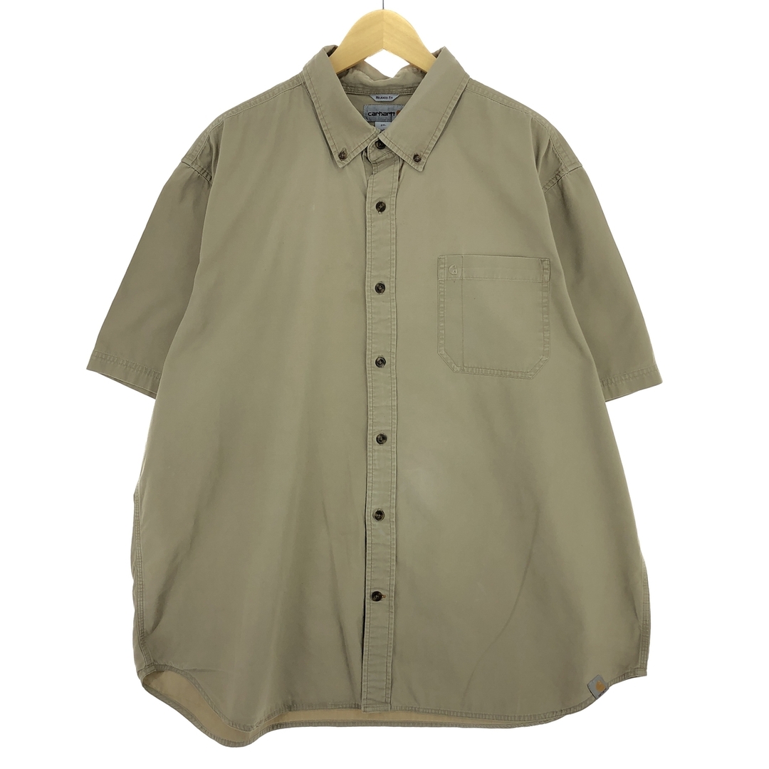 carhartt(カーハート)の古着 カーハート Carhartt RELAXED FIT ボタンダウン 半袖 ワークシャツ メンズXXL /eaa447981 メンズのトップス(シャツ)の商品写真