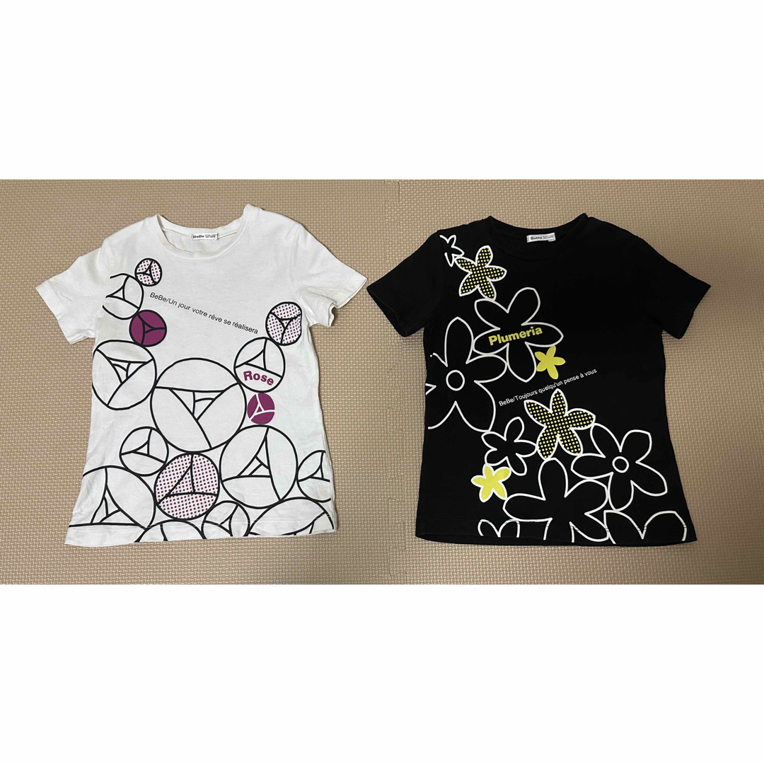 BeBe(ベベ)の【BeBe べべ】ガールズ　花柄デザイン　半袖Tシャツ　トップス　120cm キッズ/ベビー/マタニティのキッズ服女の子用(90cm~)(Tシャツ/カットソー)の商品写真