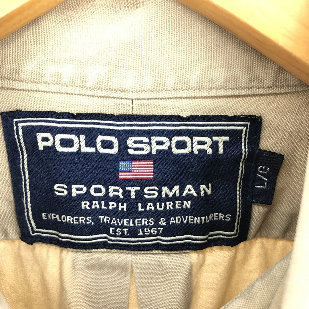 Ralph Lauren(ラルフローレン)の古着 90年代 ラルフローレン Ralph Lauren POLO SPORTSMAN スポーツマン 長袖 ワークシャツ メンズL ヴィンテージ /eaa448811 メンズのトップス(シャツ)の商品写真