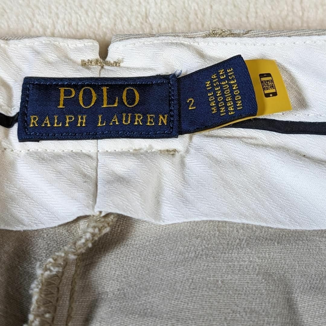 POLO RALPH LAUREN(ポロラルフローレン)の【ラルフローレン】パンツ　　チノパン　2　M　ベージュ　テーパード　ストレッチ レディースのパンツ(チノパン)の商品写真