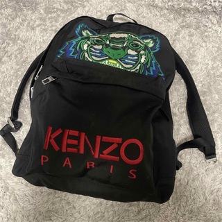 ケンゾー(KENZO)のブラック　プリント　ロゴ刺繍　ケンゾー　KENZO 万能リュック　軽量　大容量(バッグパック/リュック)