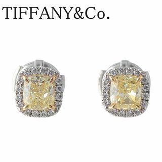 ティファニー(Tiffany & Co.)のティファニー ソレスト イエローダイヤ ピアス 約0.6ct×2 PT950 箱 美品 TIFFANY【15941】(ピアス)