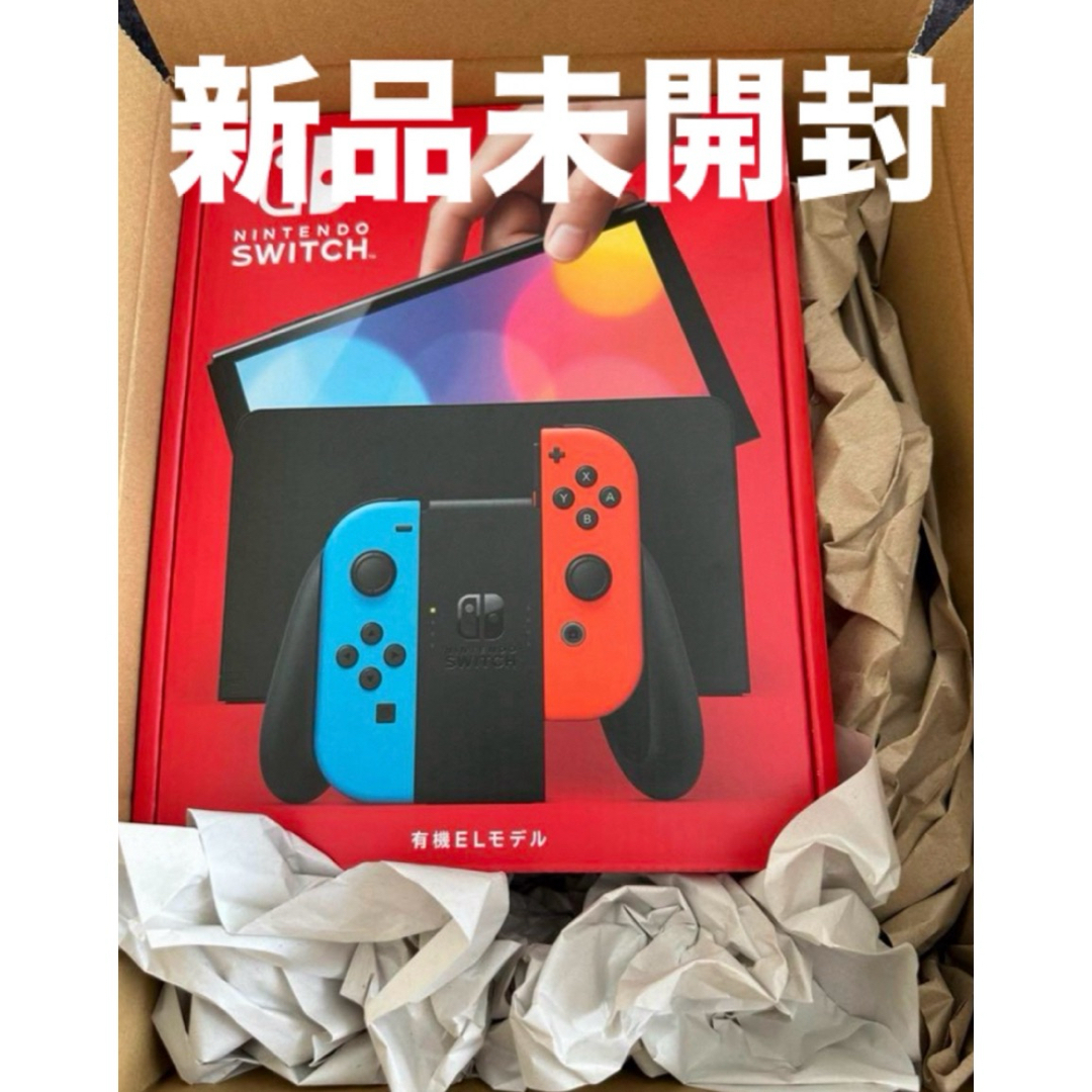 Nintendo Switch(ニンテンドースイッチ)の【新品未開封品】任天堂スイッチ　有機ELモデル　 JCネオン　Switch 本体 エンタメ/ホビーのゲームソフト/ゲーム機本体(家庭用ゲーム機本体)の商品写真