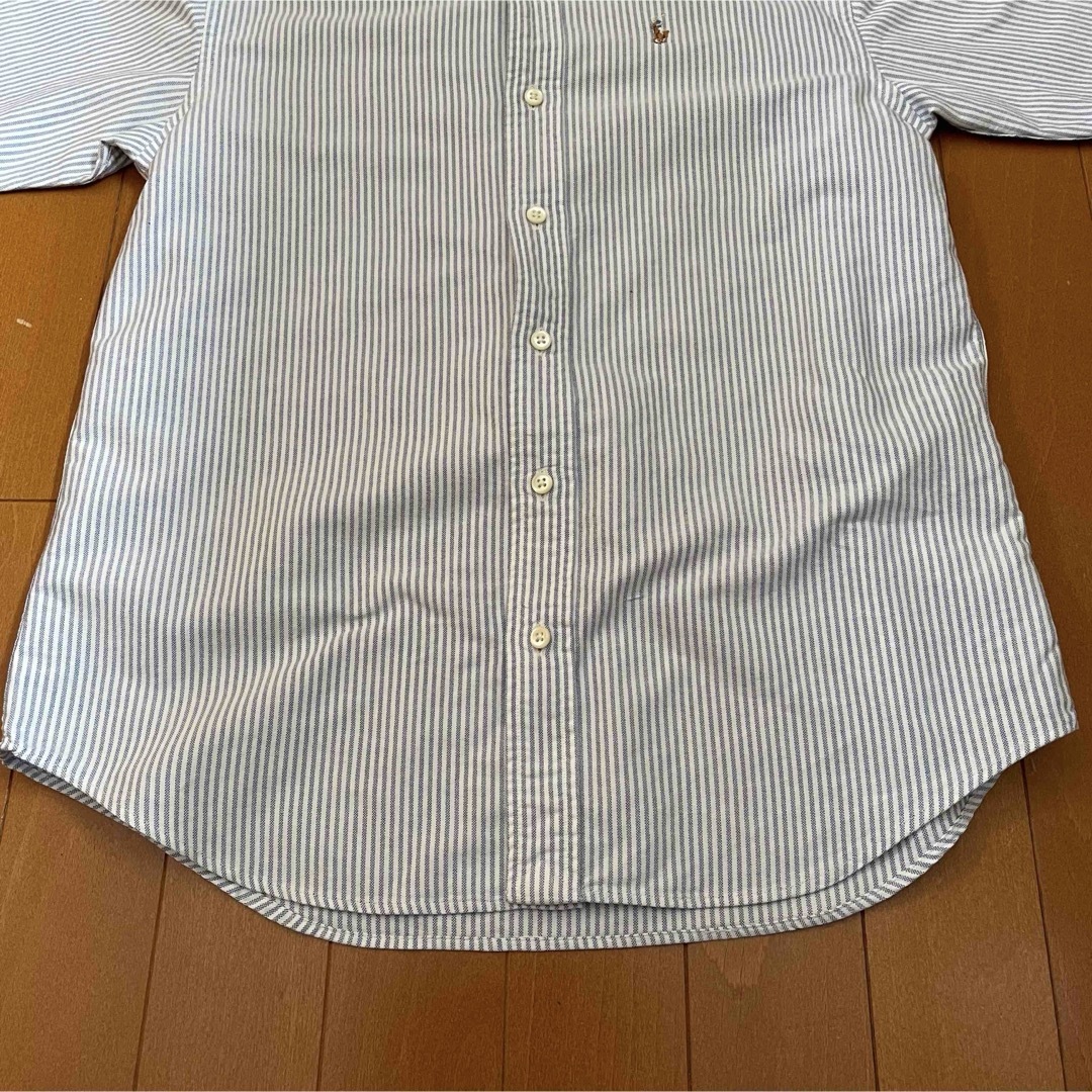 Ralph Lauren(ラルフローレン)の古着 90s POLO Ralph Lauren 半袖 BDシャツ ストライプ レディースのトップス(シャツ/ブラウス(半袖/袖なし))の商品写真