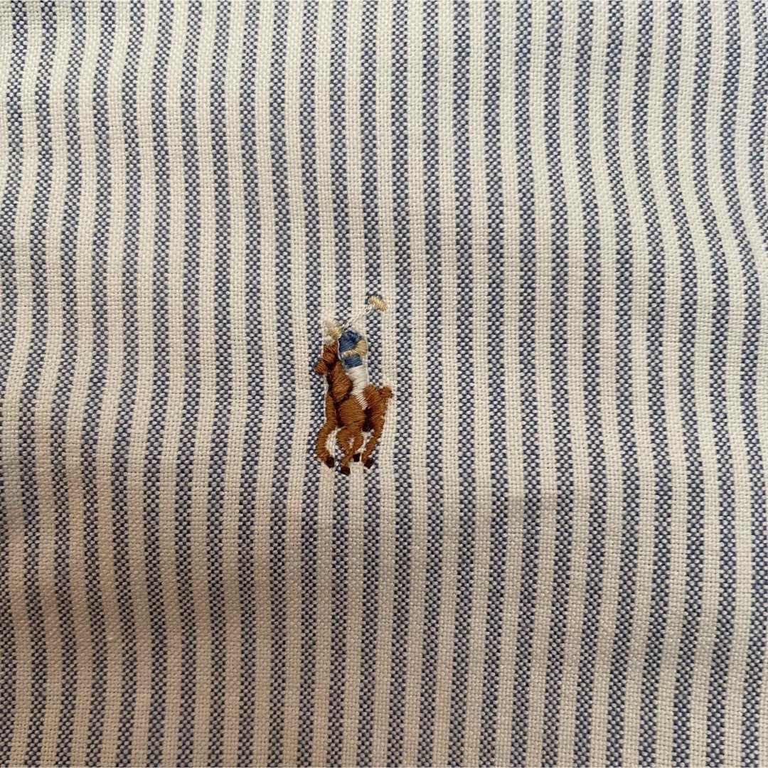 Ralph Lauren(ラルフローレン)の古着 90s POLO Ralph Lauren 半袖 BDシャツ ストライプ レディースのトップス(シャツ/ブラウス(半袖/袖なし))の商品写真
