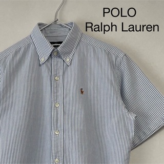 ラルフローレン(Ralph Lauren)の古着 90s POLO Ralph Lauren 半袖 BDシャツ ストライプ(シャツ/ブラウス(半袖/袖なし))