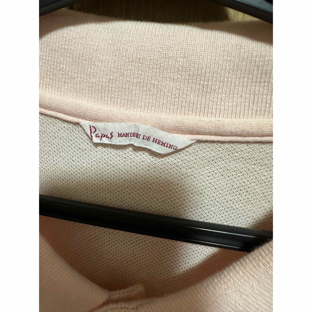パパス　Papas ポロシャツ　ピンク　メンズM ゴルフ メンズのトップス(ポロシャツ)の商品写真