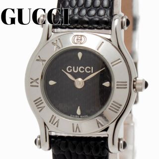 グッチ(Gucci)のGUCCI 6500P レディース腕時計 グッチ シルバー 黒文字盤 レア(腕時計)