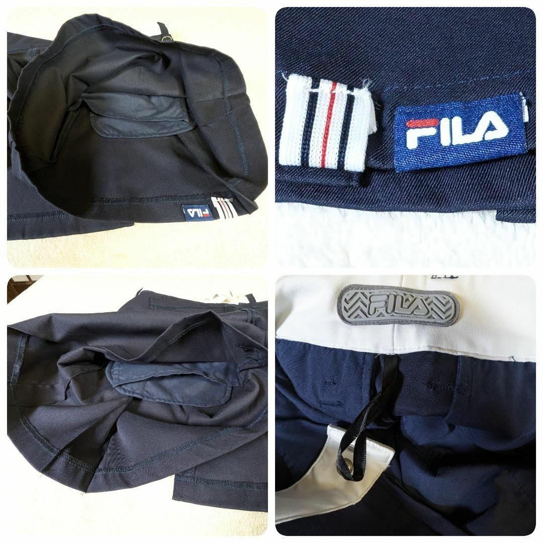 FILA(フィラ)の【FILA】スカート　ゴルフウェア　マーメイド　ネイビー　美品　M　タック スポーツ/アウトドアのゴルフ(ウエア)の商品写真