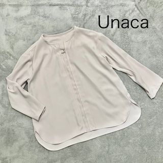 アナカ(Unaca)のUnaca アナカ☆バー付きとろみブラウス　Mサイズ(シャツ/ブラウス(長袖/七分))