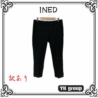 イネド(INED)の訳あり INED イネド レディース パンツ クロップド ブラック ストレッチ(クロップドパンツ)