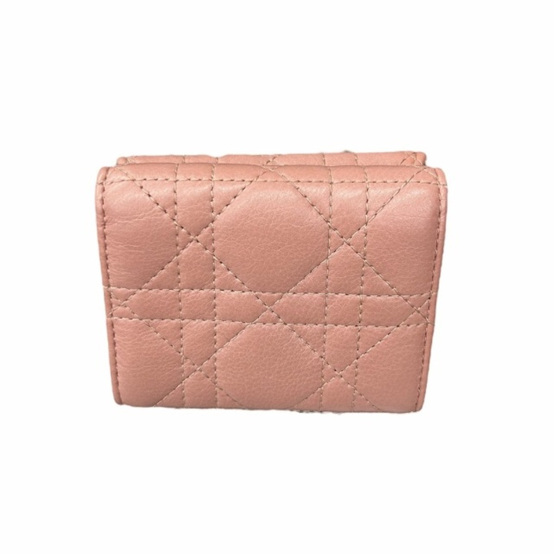 Dior(ディオール)のディオール カナージュ 三つ折り財布 桃色 ピンク レディース レディースのファッション小物(財布)の商品写真