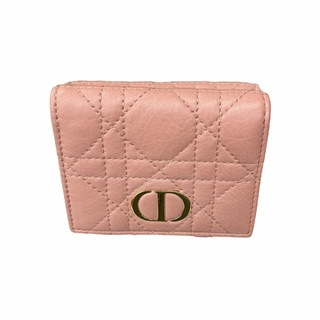 ディオール(Dior)のディオール カナージュ 三つ折り財布 桃色 ピンク レディース(財布)