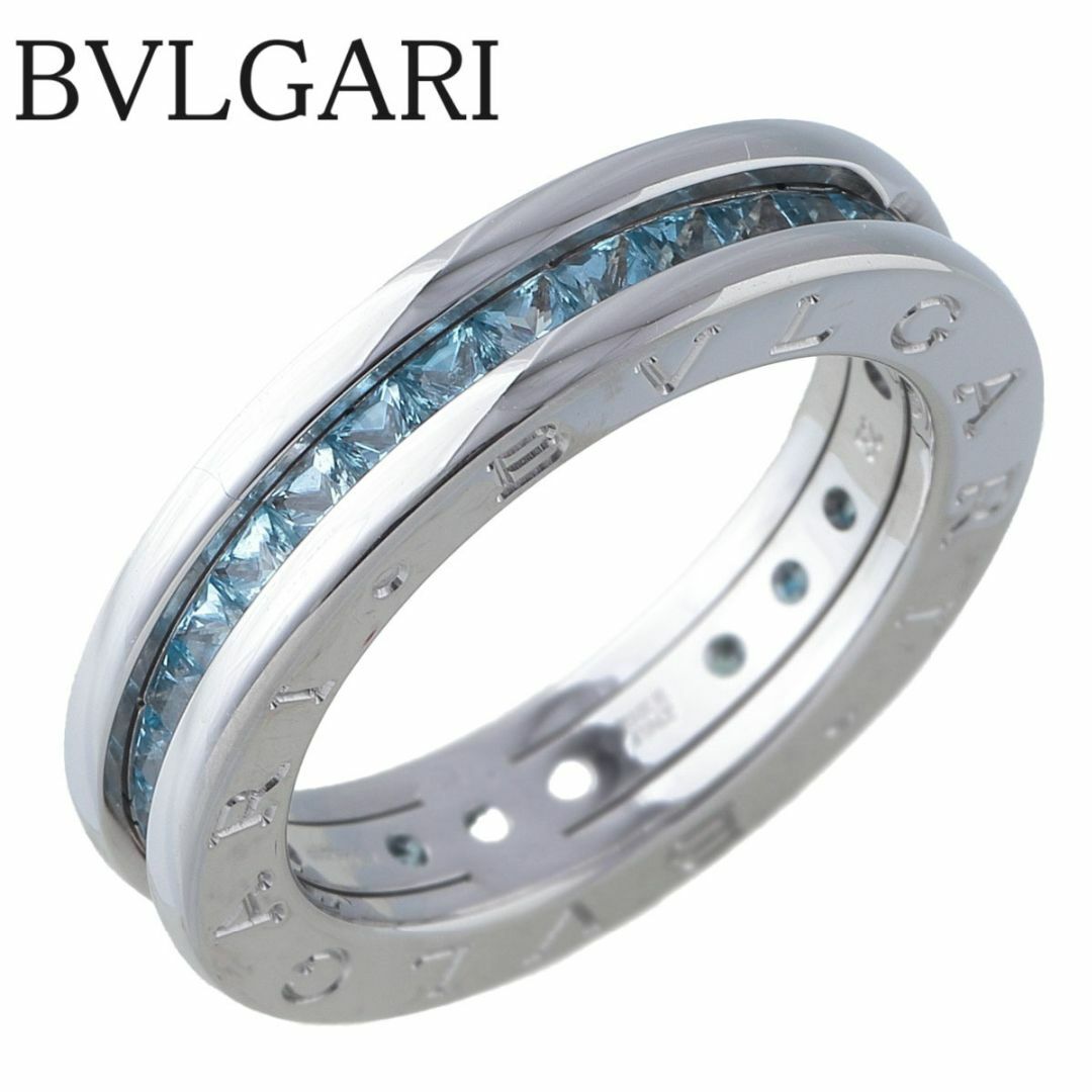 BVLGARI(ブルガリ)のブルガリ ビーゼロワン リング ブルートパーズ #52 XS B-zero1 フルエタニティ 750WG 新品仕上げ済 BVLGARI【15303】 レディースのアクセサリー(リング(指輪))の商品写真