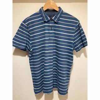 トミーヒルフィガー(TOMMY HILFIGER)のトミーヒルフィガー 古着 ポロシャツ L ネイビー  ワンポイントロゴ 90s(ポロシャツ)