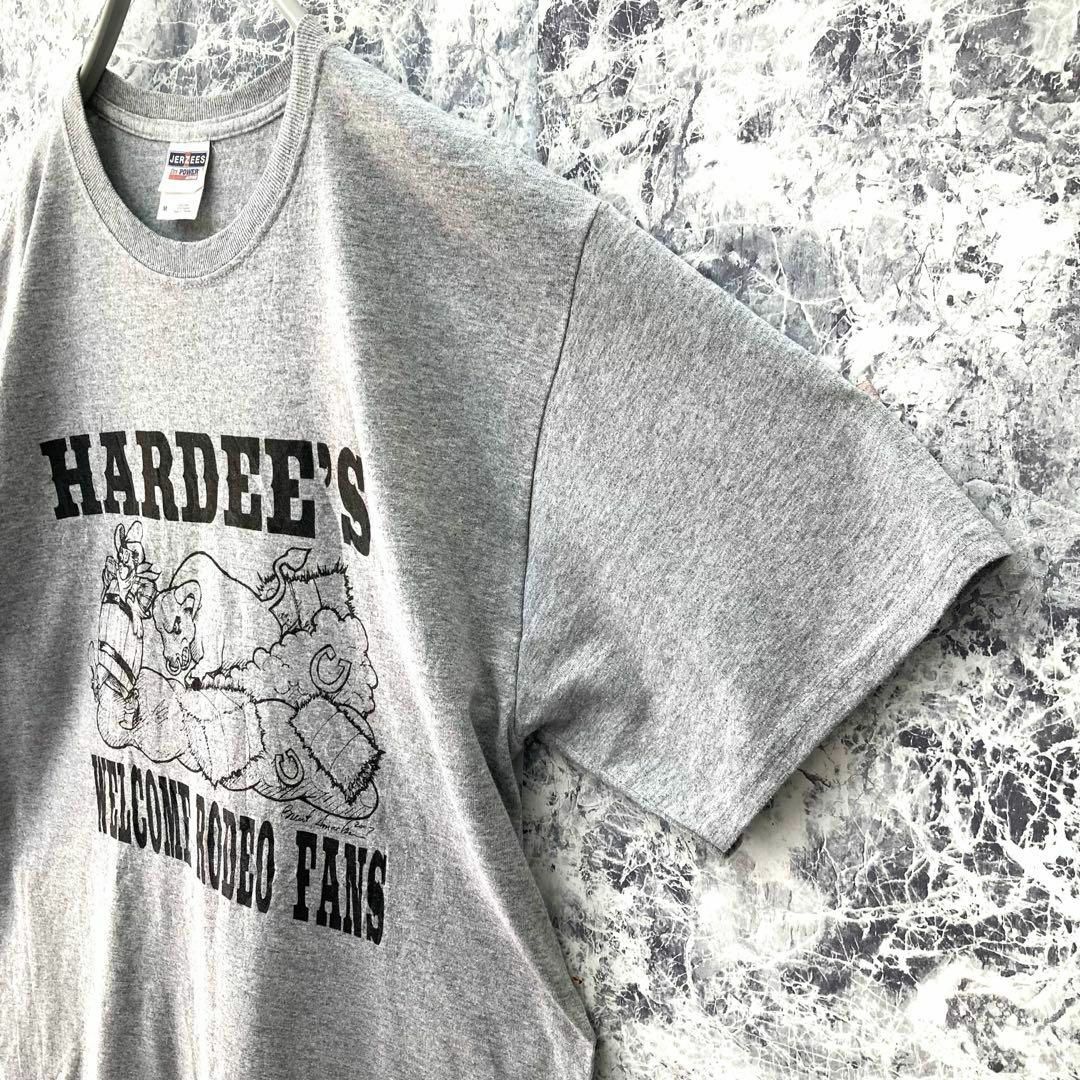 JERZEES(ジャージーズ)のIT98 US古着ジャージーズデカプリントアニマル柄ロゴ半袖Tシャツカットソー メンズのトップス(Tシャツ/カットソー(半袖/袖なし))の商品写真