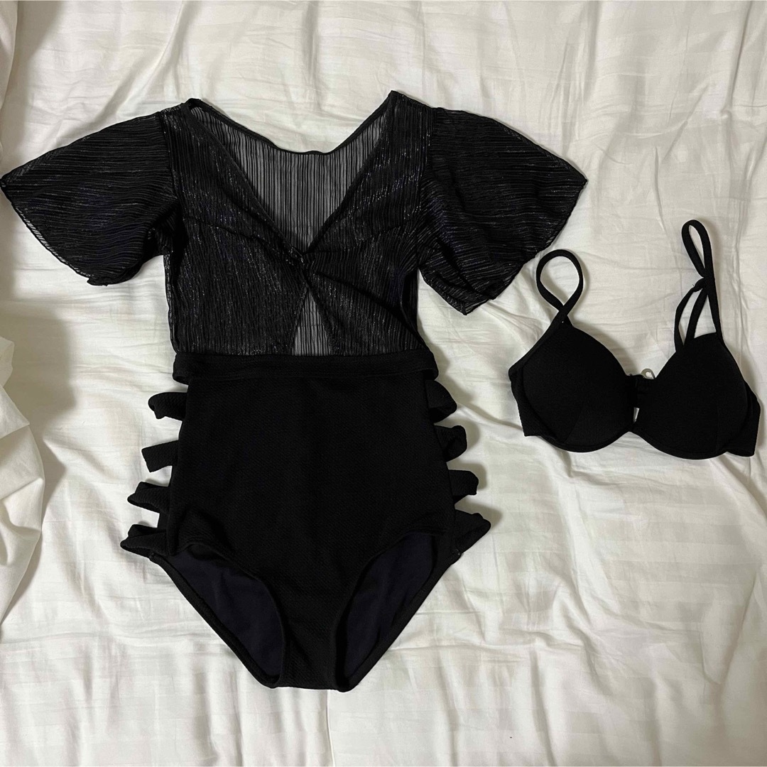 水着 黒 ブラック ビキニ レディースの水着/浴衣(水着)の商品写真