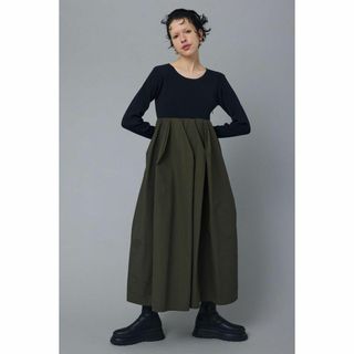 HeRIN.CYE - 極美品　ベリンドットサイ　ドッキング　ワンピース　ロング　マキシ丈　カーキ　黒