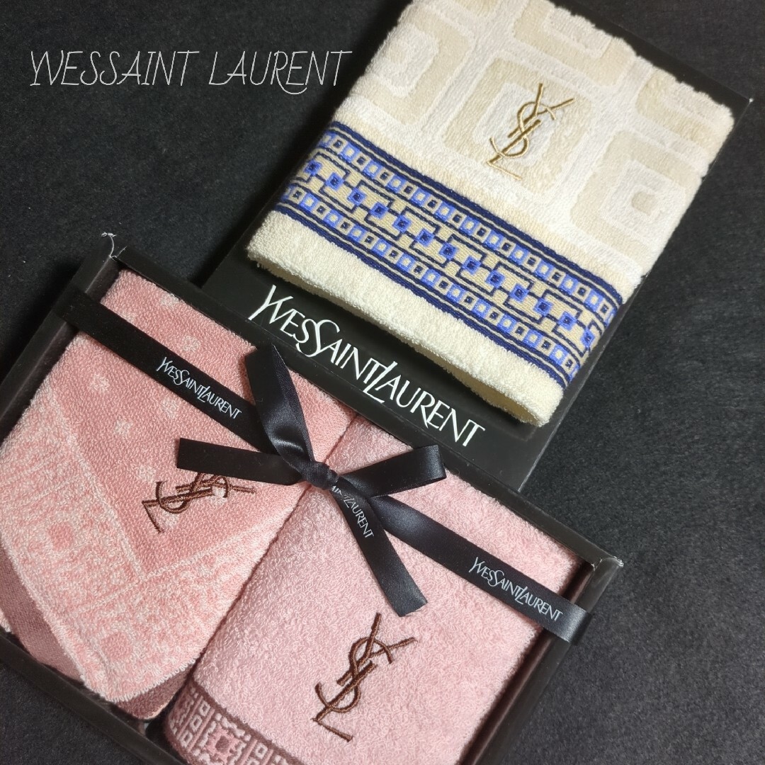 Yves Saint Laurent(イヴサンローラン)のイヴ•サンローラン  タオルハンカチ  ゲストタオル レディースのファッション小物(ハンカチ)の商品写真