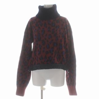 サカイ 19AW ニット セーター タートルネック レオパード 19-04554