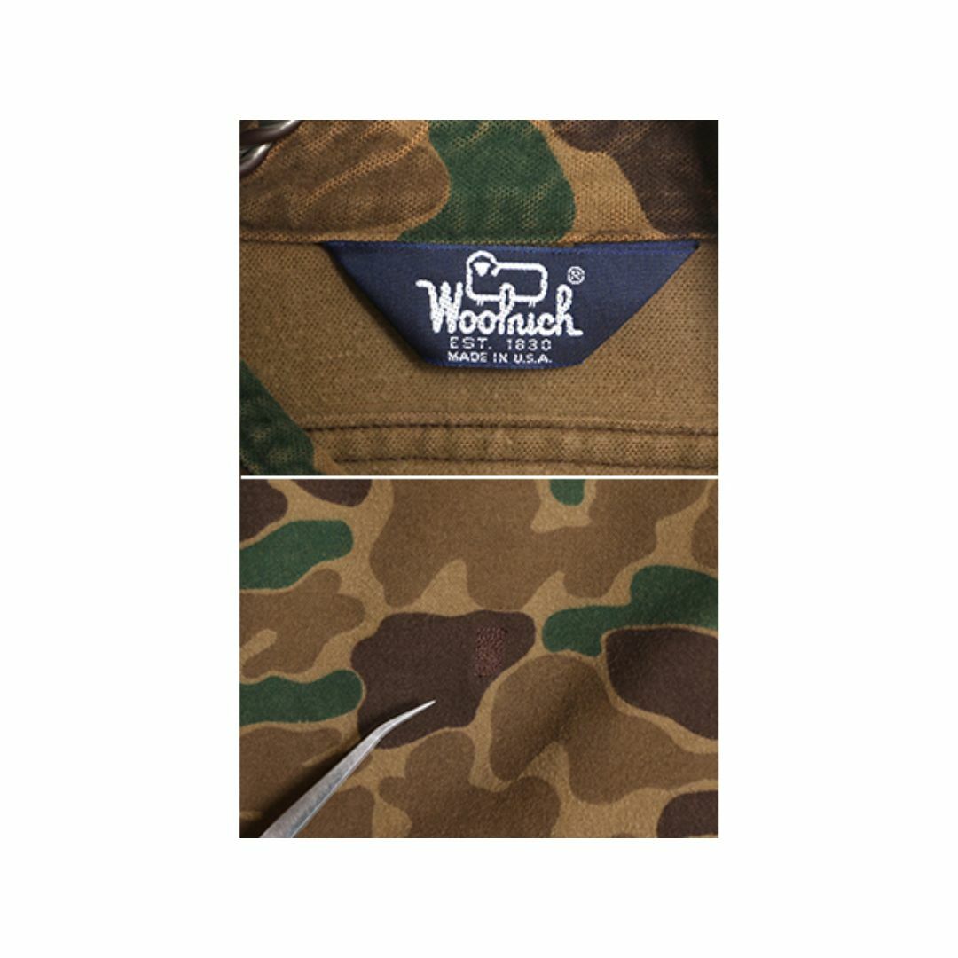 WOOLRICH(ウールリッチ)の80s USA製 ウールリッチ ダックハンター カモ シャモア クロス シャツ メンズ L 程 / ヴィンテージ Woolrich ネルシャツ フランネル 迷彩  メンズのトップス(シャツ)の商品写真