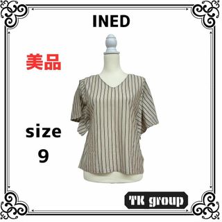 INED - 美品 イネド レディース トップス Tシャツ カットソー 半袖 ストライプ 9