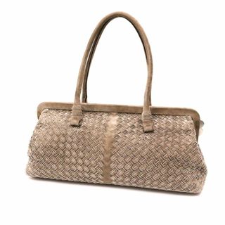 Bottega Veneta - ボッテガ ヴェネタ ハンドバッグ 限定品 ラインストーン がま口 レザー 茶