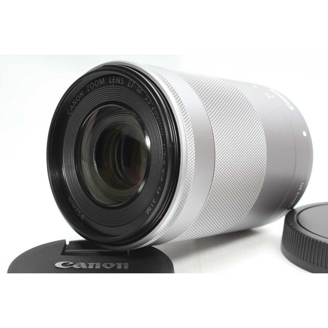 Canon(キヤノン)の❤️望遠レンズ❤️Canon EF-M 55-200mm IS STM シルバー スマホ/家電/カメラのカメラ(レンズ(ズーム))の商品写真