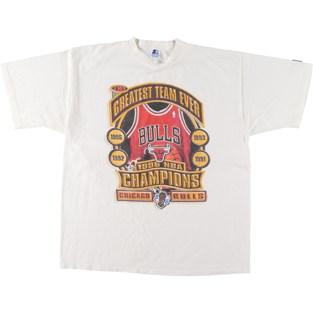 古着 90年代 STARTER NBA CHICAGOBULLS シカゴブルズ 1996 NBA CHAMPIONS スポーツTシャツ USA製 メンズXL ヴィンテージ /eaa447824 メンズのトップス(Tシャツ/カットソー(半袖/袖なし))の商品写真