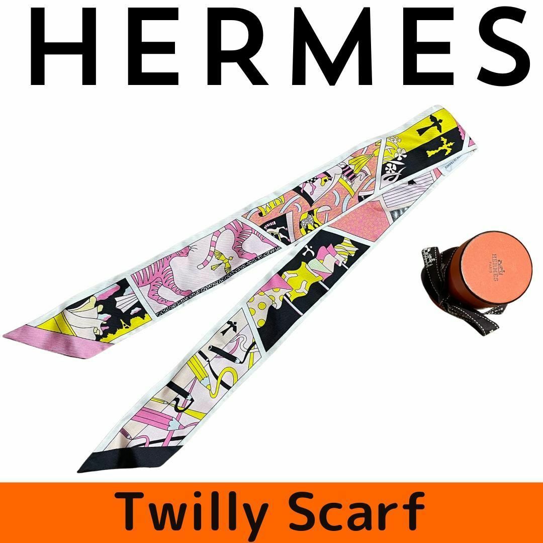 Hermes(エルメス)の【新品同様】エルメス　 HERMES スカーフ ツイリー　ファクトリースーツ レディースのファッション小物(バンダナ/スカーフ)の商品写真