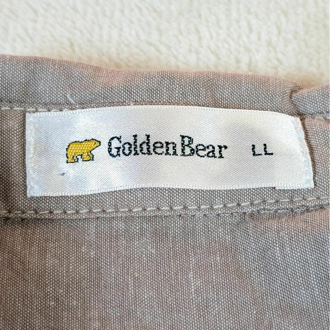 Golden Bear(ゴールデンベア)の【ゴールデンベア】シャツ　カットソー　七分袖　綿　麻　ブラウン　LL レディースのトップス(シャツ/ブラウス(長袖/七分))の商品写真