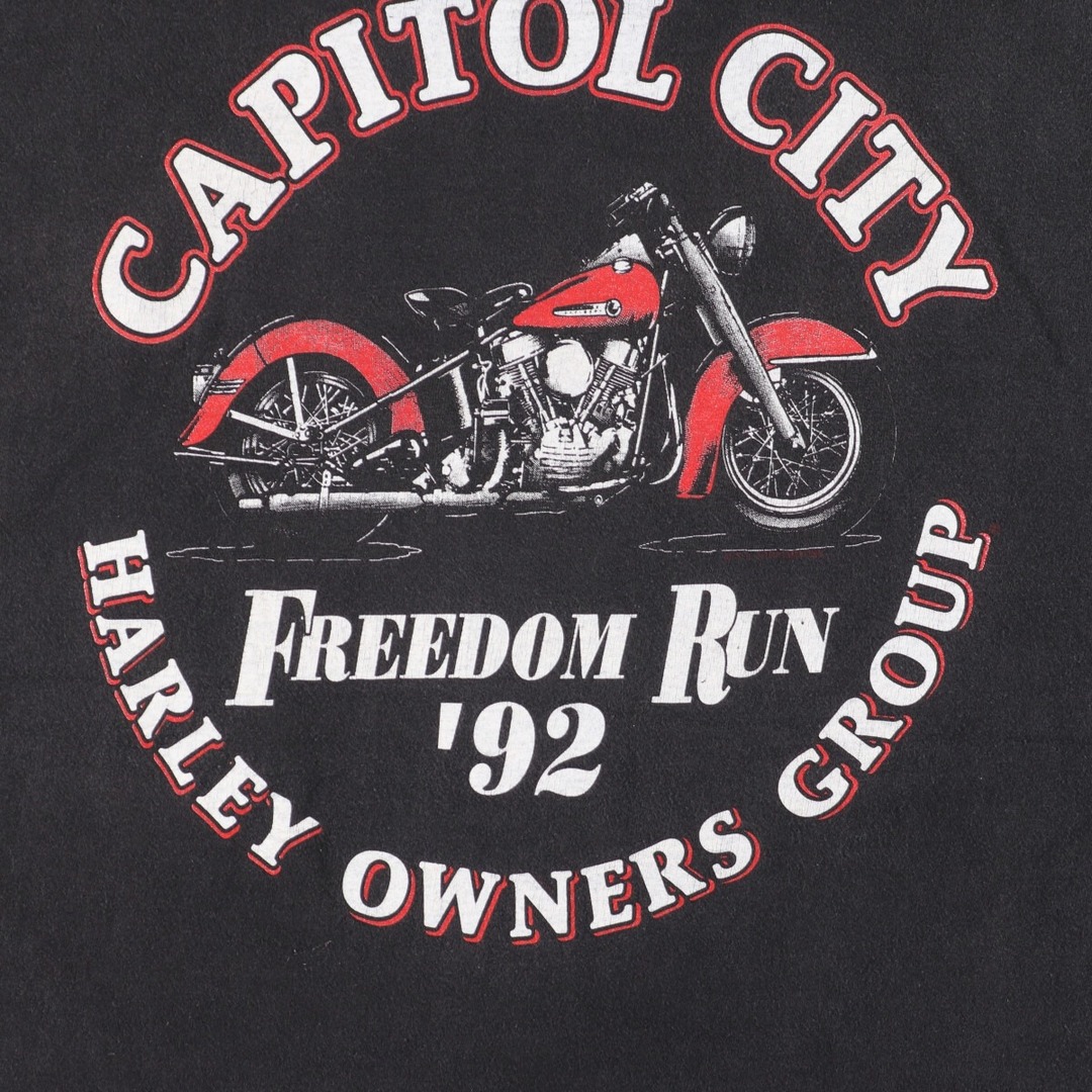 Harley Davidson(ハーレーダビッドソン)の古着 90年代 ハーレーダビッドソン Harley-Davidson 鷲柄 イーグル柄 モーターサイクル バイクTシャツ メンズXL ヴィンテージ /eaa448999 メンズのトップス(Tシャツ/カットソー(半袖/袖なし))の商品写真