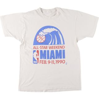 古着 90年代 NBA MIAMI HEAT マイアミヒート スポーツプリントTシャツ メンズM ヴィンテージ /eaa447848(Tシャツ/カットソー(半袖/袖なし))