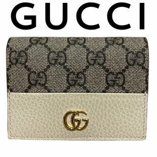 Gucci - 【新品同様】グッチ GUCCI GGマーモント　二つ折り財布