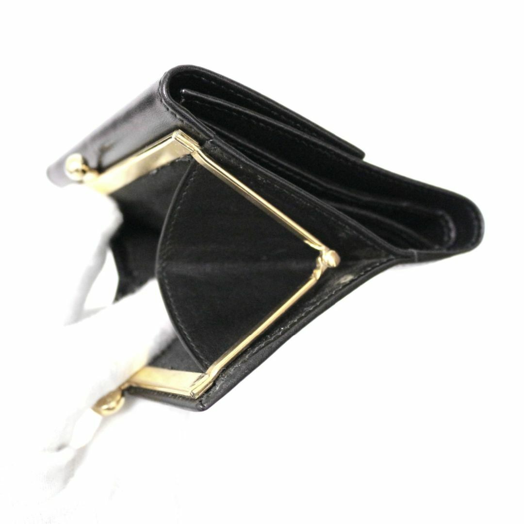 Salvatore Ferragamo(サルヴァトーレフェラガモ)のフェラガモ AQ-22 8593 ガンチーニ 三つ折り財布 レザー ブラック レディースのファッション小物(財布)の商品写真