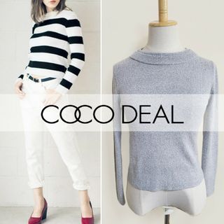 * COCODEAL * もっちり トップス【 グレー 】