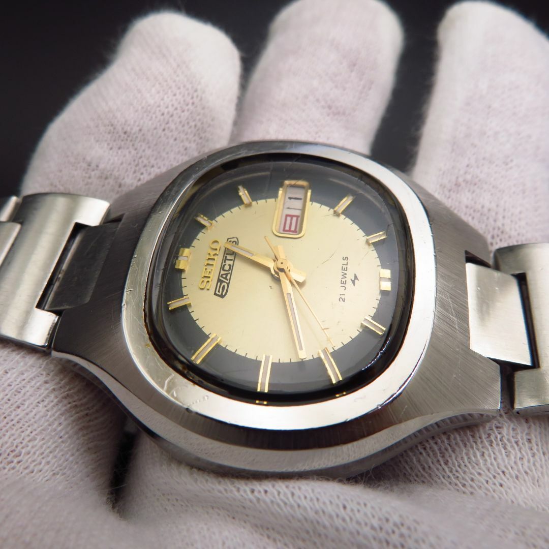 SEIKO(セイコー)のSEIKO 5 ACTUS 自動巻き腕時計 デイデイト 21JEWELS メンズの時計(腕時計(アナログ))の商品写真