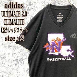 アディダス(adidas)のIT80 アディダス古着USカレッジデーモンズロゴ高機能クライマライトTシャツ(Tシャツ/カットソー(半袖/袖なし))