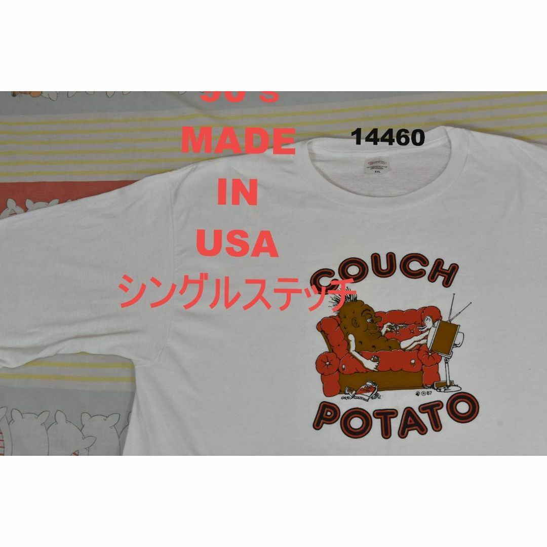 90’ｓ Tシャツ t14460 USA製 シングルステッチ ビンテージ 00 メンズのトップス(Tシャツ/カットソー(半袖/袖なし))の商品写真