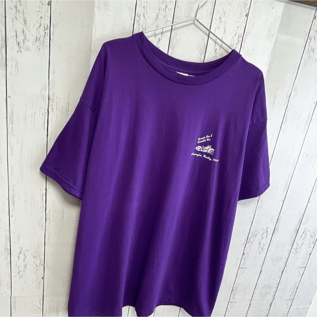 FRUIT OF THE LOOM(フルーツオブザルーム)のフルーツオブザルーム　90s　Tシャツ　パープル　バイク　ハーレーダビッドソン メンズのトップス(シャツ)の商品写真