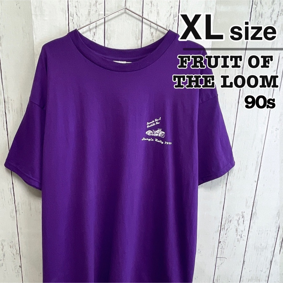 FRUIT OF THE LOOM(フルーツオブザルーム)のフルーツオブザルーム　90s　Tシャツ　パープル　バイク　ハーレーダビッドソン メンズのトップス(シャツ)の商品写真