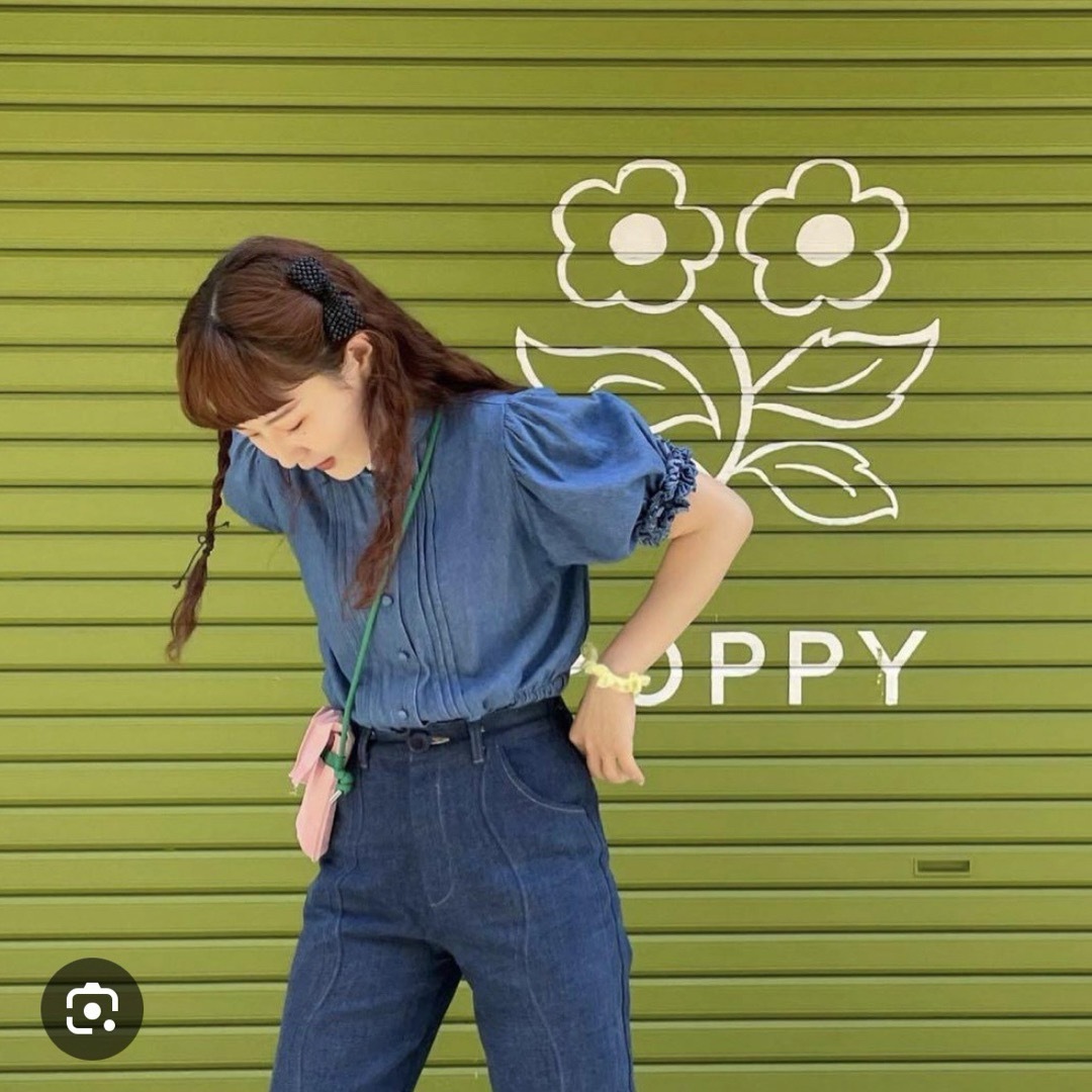 POPPY デニムブラウス レディースのトップス(シャツ/ブラウス(半袖/袖なし))の商品写真