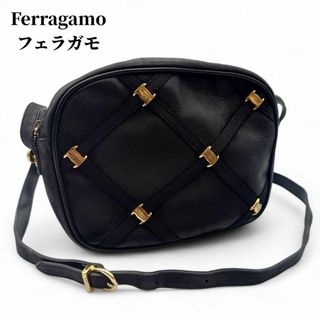 サルヴァトーレフェラガモ(Salvatore Ferragamo)のサルヴァトーレフェラガモ ショルダーバッグ  レディース  レザー ブラック(ショルダーバッグ)