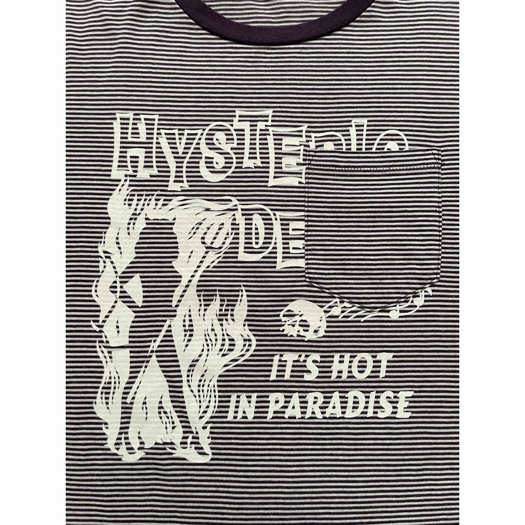 HYSTERIC GLAMOUR(ヒステリックグラマー)のヒステリックグラマー　デビル ヒスガール　ボーダー　半袖Tシャツ　Sサイズ メンズのトップス(Tシャツ/カットソー(半袖/袖なし))の商品写真