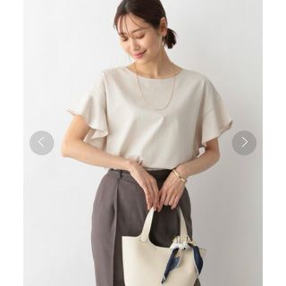 グローバルワーク(GLOBAL WORK)のGLOBAL WORK 抗菌フリルフレンチスリーブ　MATINEE LINE(Tシャツ(半袖/袖なし))