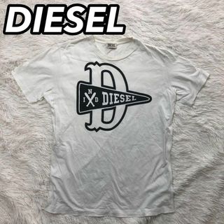 DIESEL - DIESEL　プリントTシャツ　ワンポイント　ブランドロゴ　白色　メンズ　M