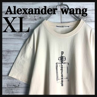 9494【希少XLサイズ】アレキサンダーワン☆センターロゴ定番カラーtシャツ